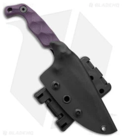 Stroup Knives Mini EDC Fixed Blade Knife Purple G-10 (3.1" Black SW) 8 Stroup Knives Mini EDC Fixed Blade Knife Purple G-10 (3.1" Black SW) -Swiz Knives Shop Stroup Knives Mini EDC Fixed Blade Purple G 10 Black SW BHQ 175255 jr sheath
