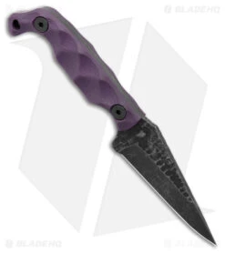 Stroup Knives Mini EDC Fixed Blade Knife Purple G-10 (3.1" Black SW) 7 Stroup Knives Mini EDC Fixed Blade Knife Purple G-10 (3.1" Black SW) -Swiz Knives Shop Stroup Knives Mini EDC Fixed Blade Purple G 10 Black SW BHQ 175255 jr spine