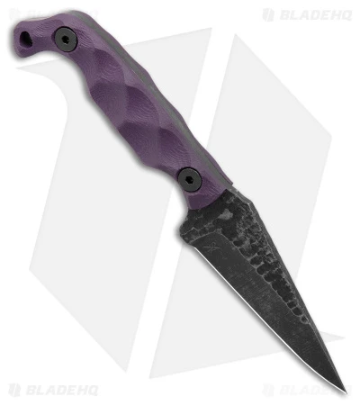Stroup Knives Mini EDC Fixed Blade Knife Purple G-10 (3.1" Black SW) 4 Stroup Knives Mini EDC Fixed Blade Knife Purple G-10 (3.1" Black SW) - Image 2