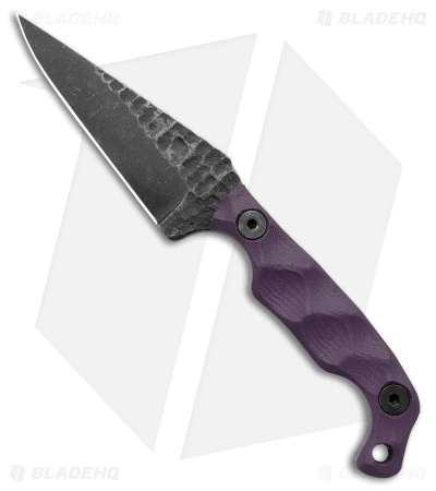 Stroup Knives Mini EDC Fixed Blade Knife Purple G-10 (3.1" Black SW) 3 Stroup Knives Mini EDC Fixed Blade Knife Purple G-10 (3.1" Black SW)