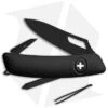 Swiza SH02 Single Hand Pocket Knife Black (3" Black)