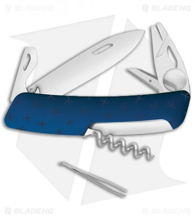 Swiza TT03 Tick Tool Eagle Swiss Pocket Knife Blue (3" Satin) 4 Swiza TT03 Tick Tool Eagle Swiss Pocket Knife Blue (3" Satin) - Image 2
