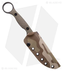 Toor Knives Anaconda Fixed Blade Knife Covert Green G-10 (3.75" Black) -Swiz Knives Shop Toor Knives Anaconda Fixed Blade Knife Covert Green G 10 Black BHQ 180923 kc sheath