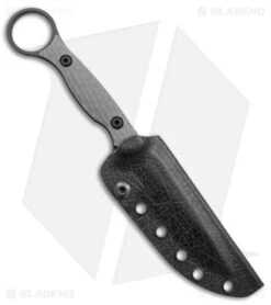 Toor Knives Anaconda Fixed Blade Knife Stealth Gray G-10 (3.75" Black) -Swiz Knives Shop Toor Knives Anaconda Fixed Blade Stealth Gray G 10 Black BHQ 145131 jr sheath