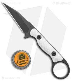 Toor Knives Jank Shank Tactical Fixed Blade Knife White G-10 (3" Black) -Swiz Knives Shop Toor Knives G 10 Jank Shank Shadow Black Tactical Fixed Blade White BHQ 139082 jr bottlecap