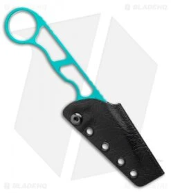 Toor Knives Jank Shank Teal Tactical Fixed Blade Knife (3" CPM-S35VN) -Swiz Knives Shop Toor Knives Jank Shank Teal Fixed Blade Knife 3.0 BHQ 123649 LS Sheath
