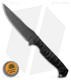 Toor Knives Krypteia Carbon Fixed Blade Knife Black G-10 (4" Black Stonewash) -Swiz Knives Shop Toor Knives Krypteia Carbon Fixed Blade Knife Black G10 4.0 BHQ 123646 LS Bottlecap