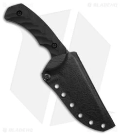 Toor Knives Mullet Fixed Blade Knife Ebony Wood (4" Black) -Swiz Knives Shop Toor Knives Mullet FBK Ebony Wood 4in Black BHQ 178790 td sheath 1