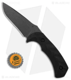 Toor Knives Mullet Fixed Blade Knife Ebony Wood (4" Black) -Swiz Knives Shop Toor Knives Mullet FBK Ebony Wood 4in Black BHQ 178790 td size 1