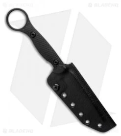 Toor Knives Serpent Tanto Fixed Blade Knife Shadow Black G-10 (3.9" Black) -Swiz Knives Shop Toor Knives Serpent Shadow Black Fixed Blade Knife Black G10 3.75 BHQ 123641 LS Sheath