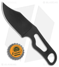 Turner CNC Jackalope Fixed Blade Knife Black CPM 3V (2.75" DLC) -Swiz Knives Shop Turner CNC Jackalope Fixed Blade Knife CPM 3V Steel DLC BHQ 170245 jr bottlecap