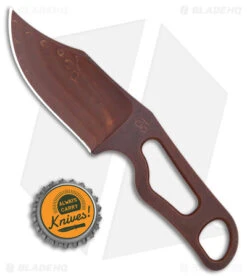 Turner CNC Jackalope Fixed Blade Knife Bronze CPM 3V (2.75" Heat Treat) -Swiz Knives Shop Turner CNC Jackalope Fixed Blade Knife CPM 3V Steel Heat Treat BHQ 170244 jr bottlecap