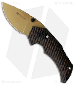 Willumsen Copenhagen Red E Bar Lock Knife Brown G-10 (2.7" Tan)