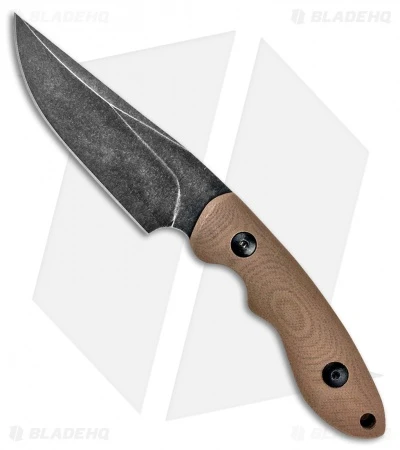 ABKT Elite Shadow Predator Fixed Blade Knife Tan G-10 (3.25" Black Stonewash) 3 ABKT Elite Shadow Predator Fixed Blade Knife Tan G-10 (3.25" Black Stonewash)